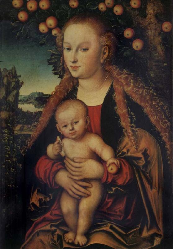 Lucas Cranach the Elder THe Virgin and Child under the Apple-tree France oil painting art